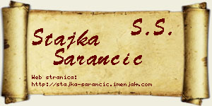 Stajka Šarančić vizit kartica